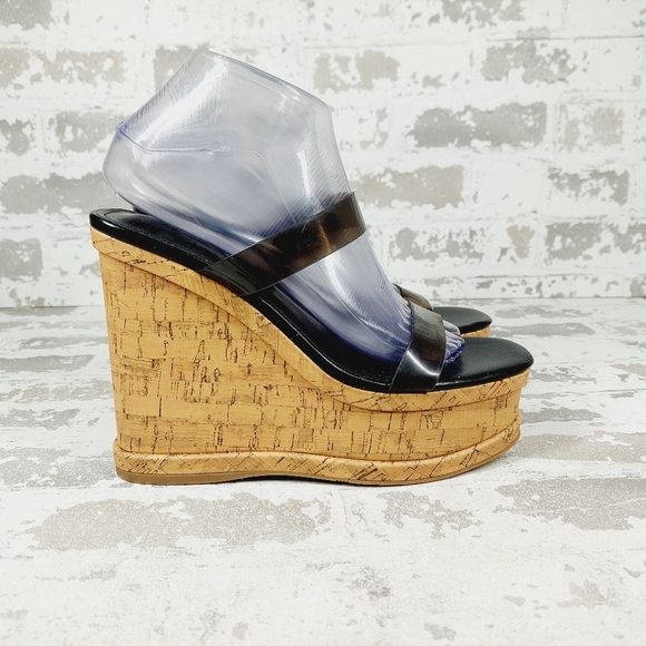 NEW NINE WEST Women's Rapps3 Black Summer Strappy Wedge Sandals K671 - Picture 5 of 13